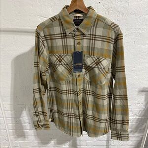 Pendleton Men's Plaid Shirt - Yellow, Brown, Cream